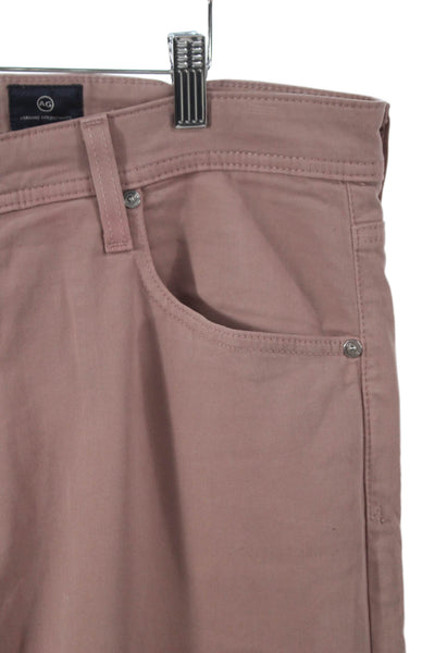 AG Adriano Goldschmied Mens Pink Chino Pants Cotton Button Size 36