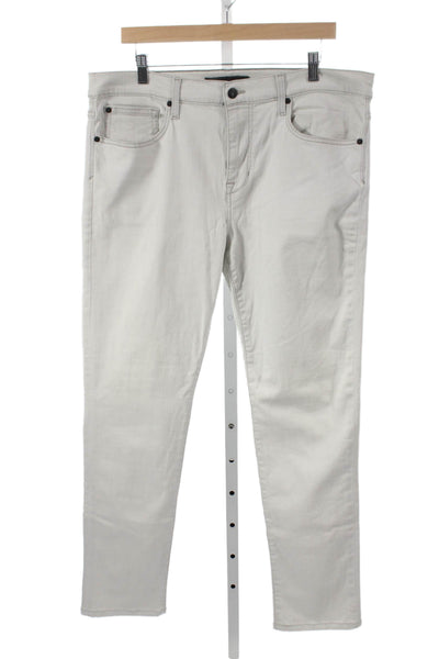 Joes Mens Slim Gray Jeans Cotton Blend Zip Fly Size 36