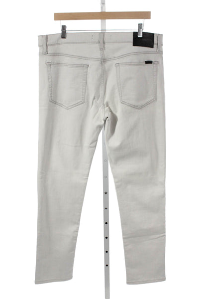 Joes Mens Slim Gray Jeans Cotton Blend Zip Fly Size 36