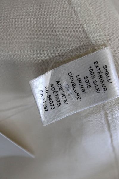 Banana Republic Womens Beige Silk Straight Pencil Skirt Knee Length Zip Size 8
