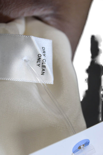Banana Republic Womens Beige Silk Straight Pencil Skirt Knee Length Zip Size 8