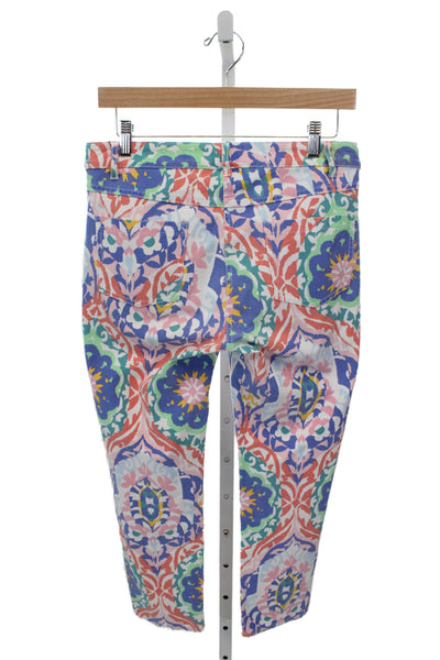 J. Mclaughlin Women Cropped Geometric Multicolor Cotton Jeans Size 4