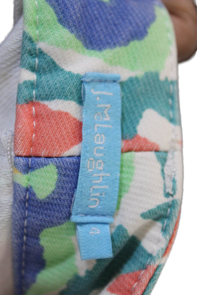 J. Mclaughlin Women Cropped Geometric Multicolor Cotton Jeans Size 4