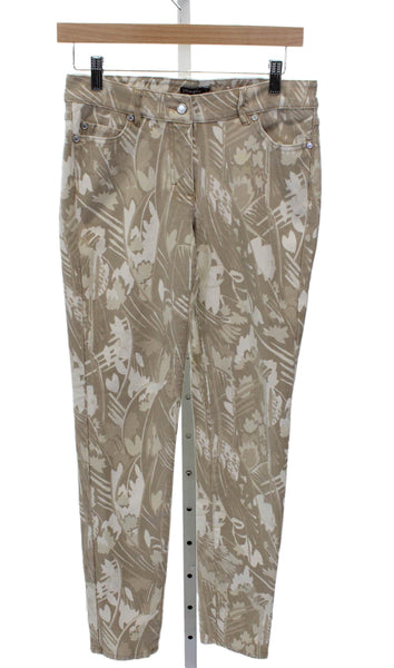 J. Mclaughlin Womens Ankle Pants Multicolor Floral Cotton High Rise Size 4