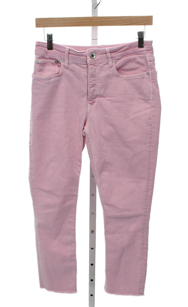 Vineyard Vines Women Cropped Pink Cotton Jeans Size 28