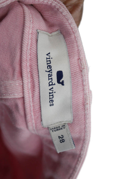 Vineyard Vines Women Cropped Pink Cotton Jeans Size 28