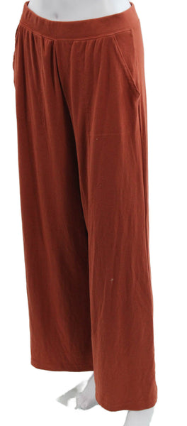 Free-est Women Orange Polyester Blend Sweatpants Petite Size S