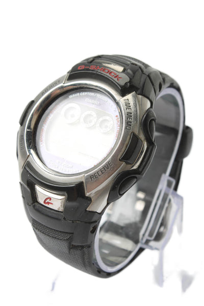G Shock Mens Stainless Steel + Black Resin 2688 GW-500A Digital Solar Watch 46mm