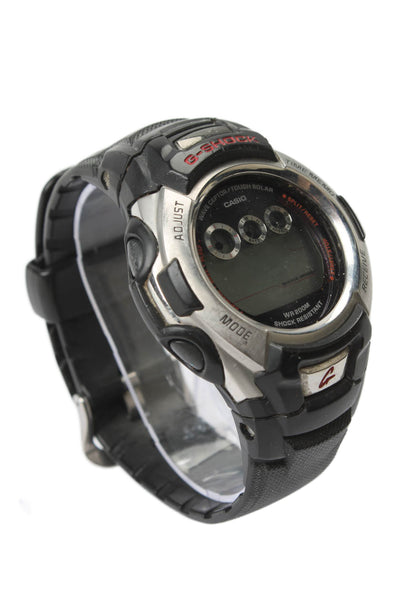 G Shock Mens Stainless Steel + Black Resin 2688 GW-500A Digital Solar Watch 46mm