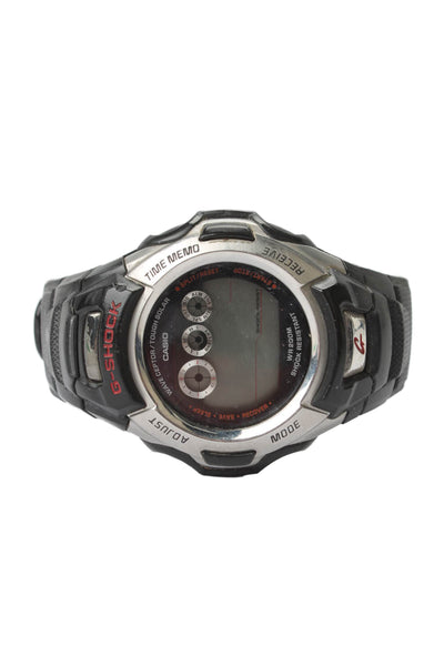 G Shock Mens Stainless Steel + Black Resin 2688 GW-500A Digital Solar Watch 46mm