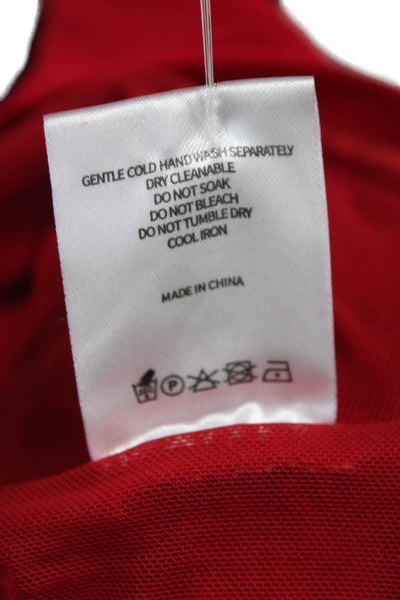 White Fox Womens Basic Sleeveless Square Neck Red Nylon Tank Size XS