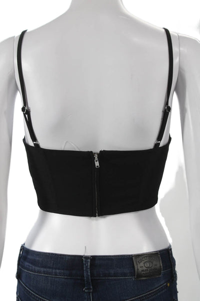 NBD Womens Corset Top Bustier Black Sweetheart Sleeveless Polyester Size XS