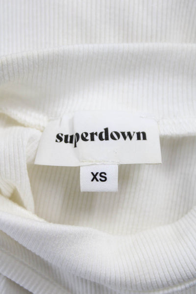 Superdown Womens Basic High Neck Sleeveless Tank White Size XS
