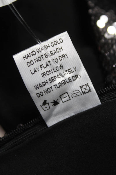 Superdown Womens Camisole Black Square Neck Zip Sleeveless Size XS