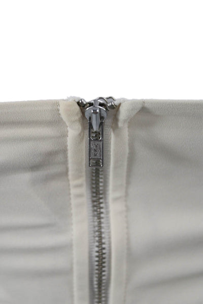 White Fox Women Ivory Lace Up Corset Top Sleeveless Square Neck Size XS