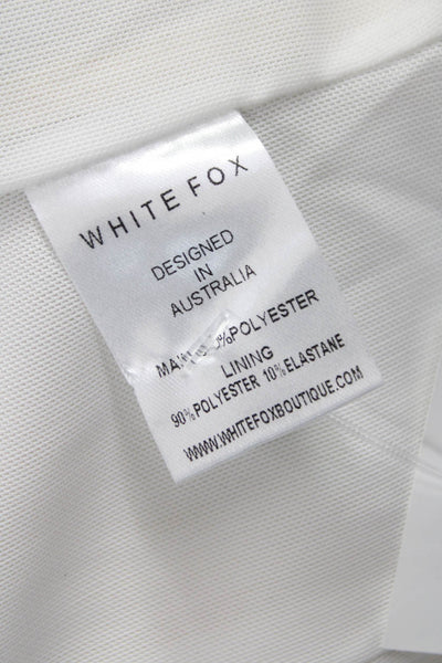 White Fox Women Ivory Lace Up Corset Top Sleeveless Square Neck Size XS