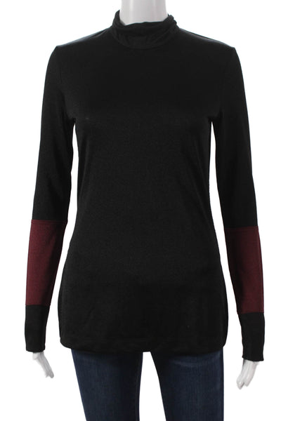 Paul Smith Women Tunic Turtleneck Colorblock Black Long Sleeve Polyester Size S