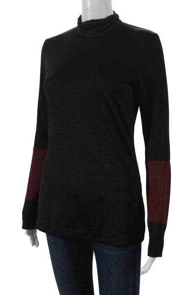 Paul Smith Women Tunic Turtleneck Colorblock Black Long Sleeve Polyester Size S
