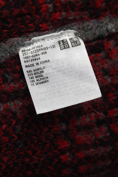 Ines De La Fressange Women Plaid Gray Pullover Sweater Crew Neck Size XS