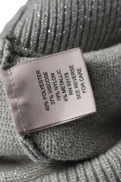 philosophy Womens Beige Polyester Turtleneck Pullover Long Sleeve Size S