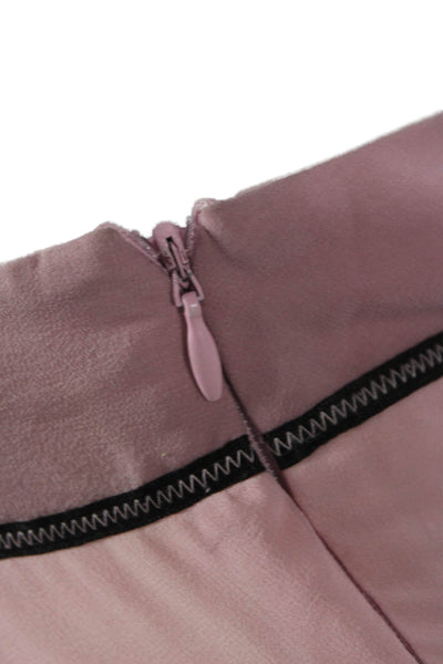 BCBG Max Azria Women A-Line Silk Striped Long Skirt Pink Size 8
