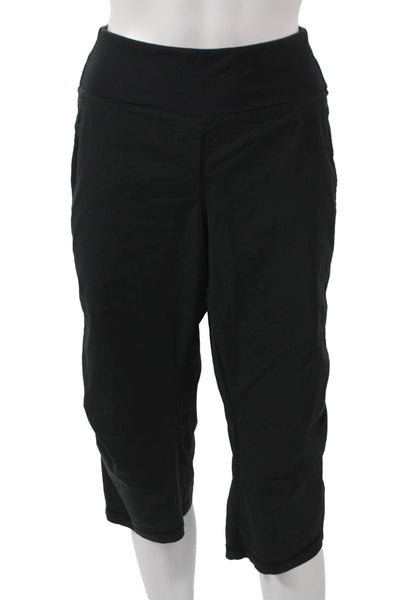 Lululemon Women Black Capri Pants Polyester Size 8