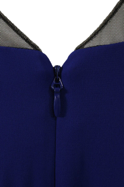 BCBG Max Azria Women Blue Sleeveless Sheath Dress Round Neck Size XS