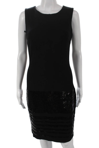 Calvin Klein Womens Sheath Dress Black Sleeveless Rayon Size 4