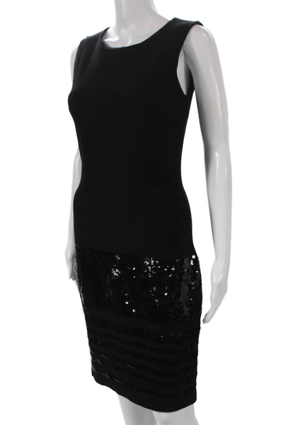 Calvin Klein Womens Sheath Dress Black Sleeveless Rayon Size 4