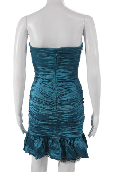BCBG Max Azria Women Bodycon Blue Sweetheart Short Dress Size 6