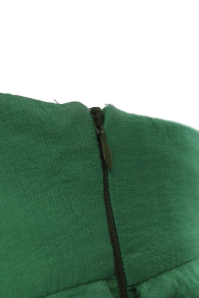 BCBG Max Azria Women Green Strapless Shift Dress Rayon Zip Sleeveless Size 4