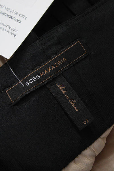 BCBG Max Azria Womens Shift Dress Black Silk Sweetheart Sleeveless Size 2