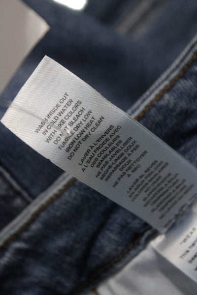 Good American Women Wide-Leg Jeans Blue Cotton Blend Button Fly Size 26