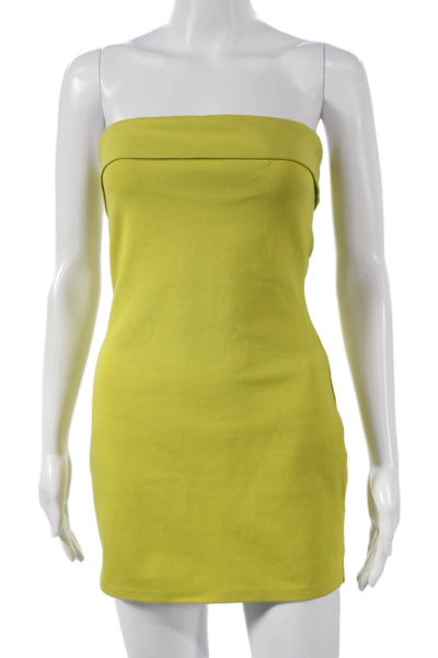 Superdown Womens Bodycon Strapless Green Mini Dress Size XS