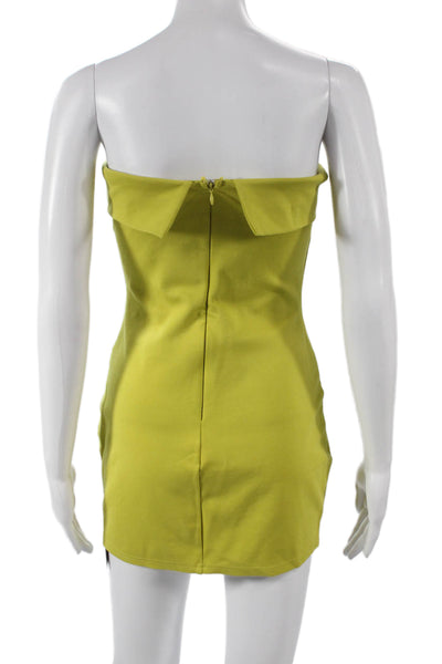 Superdown Womens Bodycon Strapless Green Mini Dress Size XS