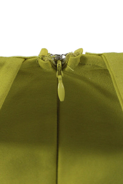Superdown Womens Bodycon Strapless Green Mini Dress Size XS