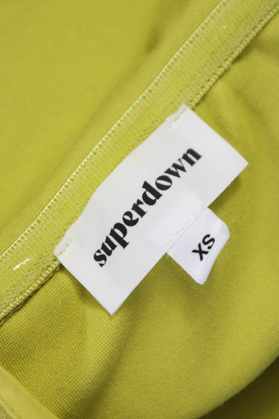 Superdown Womens Bodycon Strapless Green Mini Dress Size XS