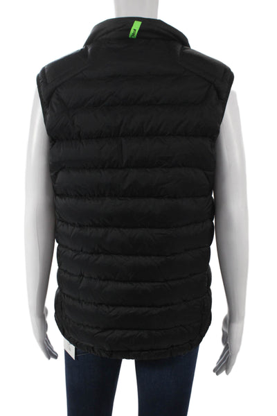 RLX Ralph Lauren Womens Puffer Vest Black Nylon Zip Sleeveless Size S