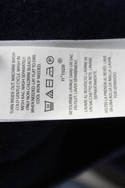 RLX Ralph Lauren Women Cashmere Pullover Hooded Blue Long Sleeve Size L