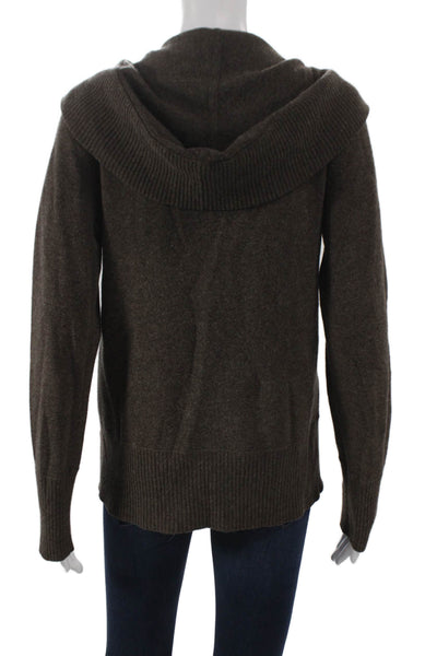 J Crew Womens Collared Wool Pullover Sweater Brown Long Sleeve Size L