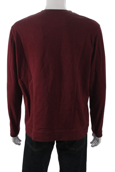 Robert Graham Men Pullover Sweatshirt Red Cotton Skull Graphic Size XL