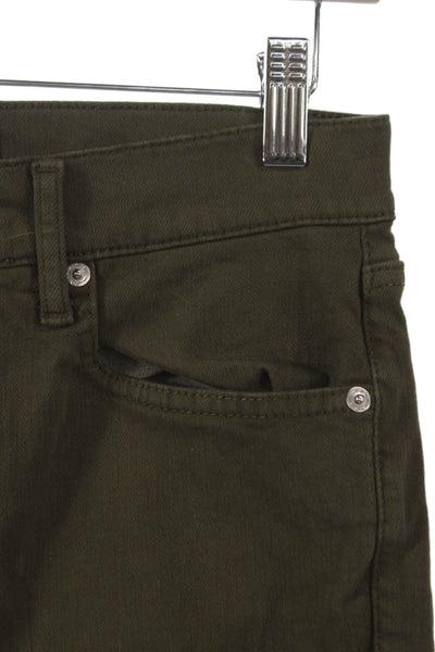 Polo Ralph Lauren Womens Skinny Green Jeans Cotton Inseam 28 Size 29