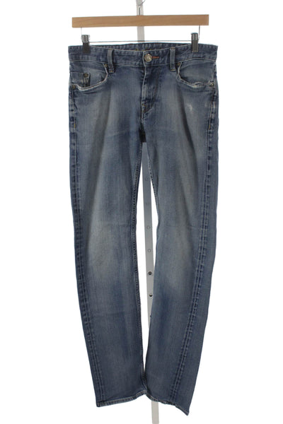Robert Graham Mens Straight Jeans Blue Cotton Zip Fly Size 29