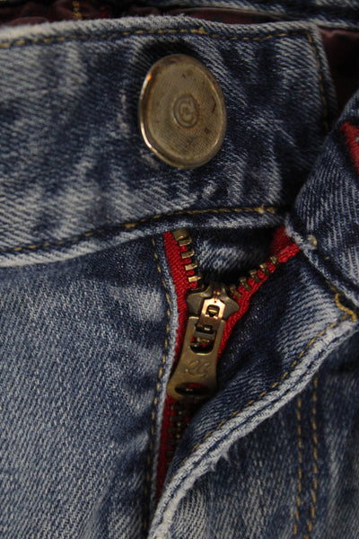 Robert Graham Mens Straight Jeans Blue Cotton Zip Fly Size 29