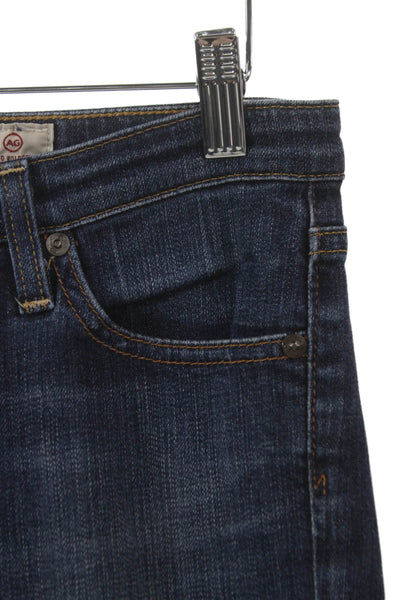 AG Adriano Goldschmied Womens Skinny Jeans Blue Cotton Button Size 28