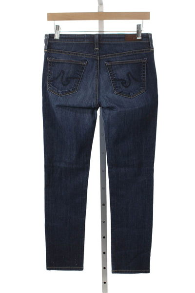 AG Adriano Goldschmied Womens Skinny Jeans Blue Cotton Button Size 28