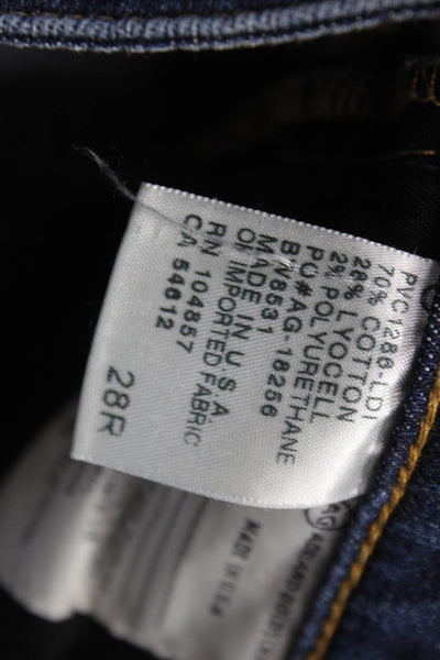 AG Adriano Goldschmied Womens Skinny Jeans Blue Cotton Button Size 28