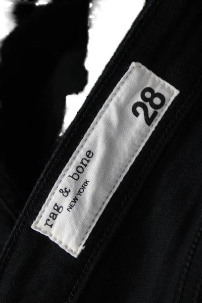 Rag & Bone Women Skinny Jeans Black High Rise Size 28
