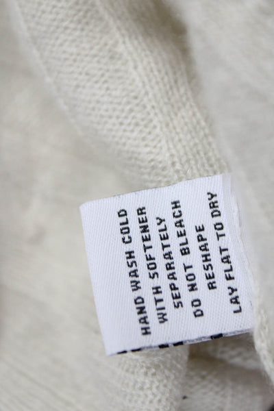 525 Womens Cashmere Cable Knit Scoop Neck Sleeveless Vest Beige Size M