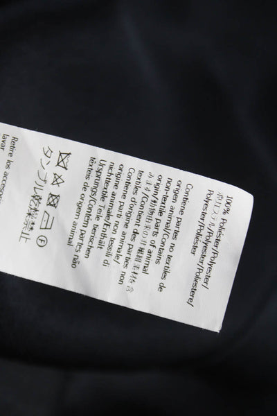 Loewe Womens Silk Collared Button-Up Blouse Black Long Sleeve Basic Size S